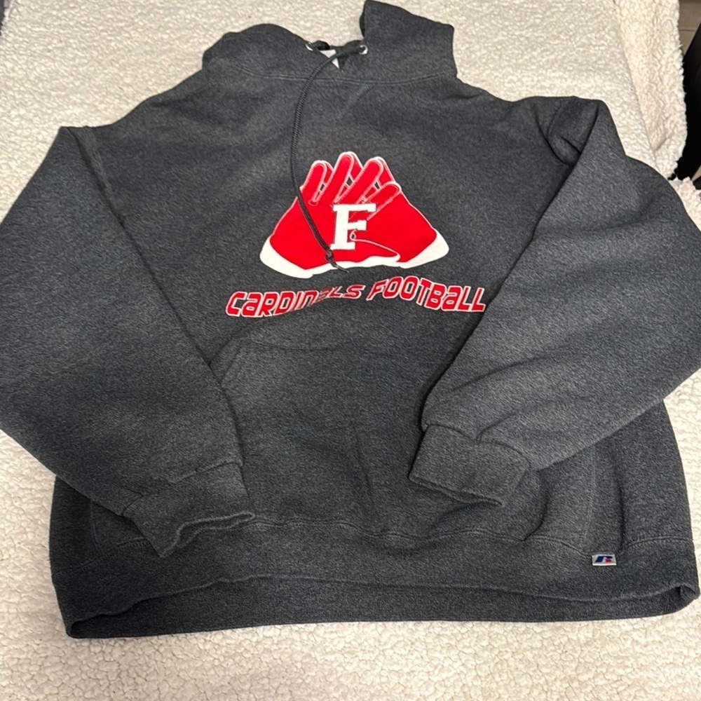 Vintage Russell Athletic Gray Cotton Blend Cardinals Football Sweater